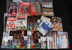 Large collection of Manchester Utd home programmes 1970s, 1980s, 1990s, good selection of matches