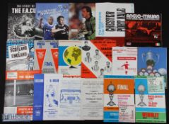 Selection of football programmes 1964/65 Rangers v Rapid Vienna (EC), 1967/68 Scotland v England