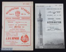 1955/56 Grimsby Town v Accrington Stanley home and away issues; fair/good. (2)