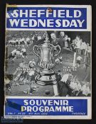 Pre-war 1934/1935 Sheffield Wednesday v Grimsby Town Div. 1 match programme 4 May 1935; FAC Final