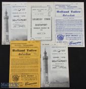 1955/56 Grimsby Town v Southport home programmes to include 14 January 1956 (POSTPONED), 25 April