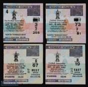 Tickets: 1984, 1985, 1986, 1987 FAC final match tickets; fair. (4)