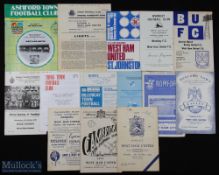 West Ham United away football programmes (14) to incl 58/59 Barking, Cambridge City, 59/60