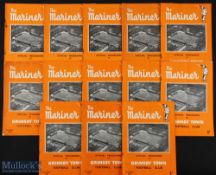 Collection of Grimsby Town 1954/55 Div. 3 (N) home match programmes to include Scunthorpe Utd,