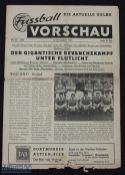 1956/57 Borussia Dortmund v Manchester Utd European Cup programme 21 November 1956, large 6 page