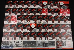 Collection of Manchester Utd programmes 1958/59 homes (1-21 + 24), 1959/60 homes (1-23), 1960/61