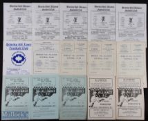 Collection of Brierley Hill Alliance FC homes 1952/53 Nuneaton Borough (ph), 1953/54 Worcester