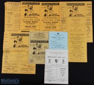 Collection of Bridlington Town FC home programmes 1959/60 York City 'A', 1960/61 Swallownest Miner's