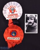 Steve Heighway Signed football postcard with dedication and signature to reverse in pen, together