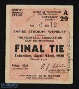 Ticket: 1932 FAC final match ticket; score written, o/wise good. (1)