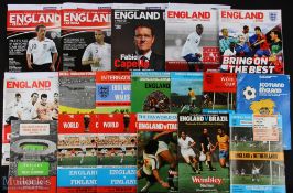 Collection of England international home programmes 1966 West Germany, 1968 Bulgaria, 1969 Wales,