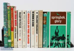 Rugby Books, JBG Thomas Volumes (11): The prolific writer's books on Springbok Glory, Rugger in