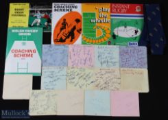 Rugby Miscellany inc 1950s Welsh Autographs (Qty): Springboks tie (Lion Lager logo too); five