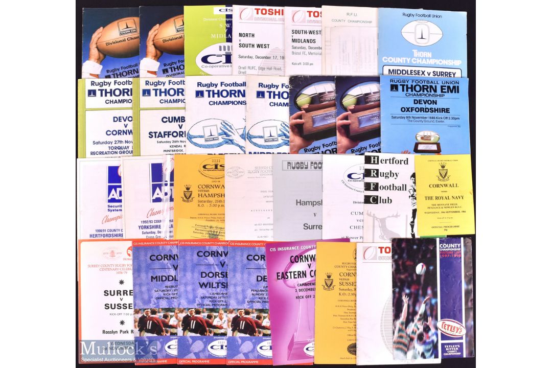 1960s-2000s County Championship Rounds Rugby Programmes (56): Including some very interesting - Image 2 of 2