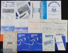 Selection of Worcester City home programmes v 1946/47 Walsall (poor), 1954/55 Rugby Town (ph),