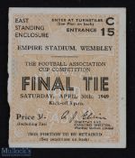 Ticket: 1949 FAC final match ticket; slight uneven edge. (1)