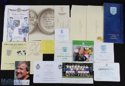 Collection of football memorabilia to include 1985 The 90th Birthday Celebration Dinner of Sir