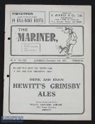 Pre-war 1937/1938 Grimsby Town v Arsenal Div. 1 match programme 6 November 1937; has very neat punch