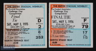 Tickets: 1975 & 1976 FAC final match tickets; good. (2)