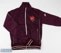 1980s England U23 Rugby Player's Issue Tracksuit Top: Purple Nike U23 top with English rose, '23'