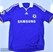 Chelsea 2008/09 Sidwell No 9 Champions League match issue home football shirt Champions League badge