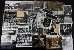 Collection of b&w press photos of football matches to include 1951 Bolton Wanderers v Everton,