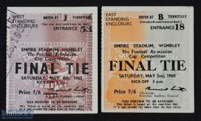 Tickets: 1963 & 1964 FAC final match tickets; good. (2)