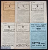 1946-7 Newport Rugby Programmes (6): Homes v Cardiff (both games), Plymouth Albion, Cambridge Univ &