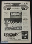 1956/57 FC Saarbrucken v Honved Budapest large 4 page b&w match programme for this friendly