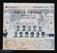 Ticket: 2000 FAC final match ticket (last final at the old Wembley); fair. (1)
