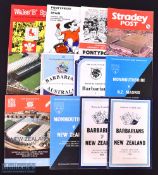 1964-1989 Tourists in Wales Rugby Programmes (12): NZ v Baabaas 64, 78; Monmouthshire 78 & Cardiff