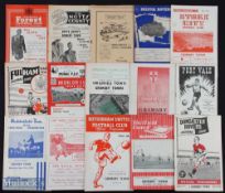1956/57 Grimsby Town away match programmes Doncaster Rovers, Sheffield Utd, Port Vale, Rotherham