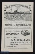 1947/48 Grimsby Town v Sunderland Div. 1 match programme 3 January 1948; slight crease, fair