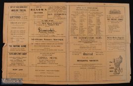 1960 S Africa v NZ Rugby Programme: Orange 4pp fold over-style issue, slight closed tears along