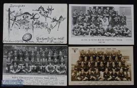 1906-32 SA Springboks in the UK Rugby Postcards (4): Scarce SA cartoon preview of the 1906 tour,