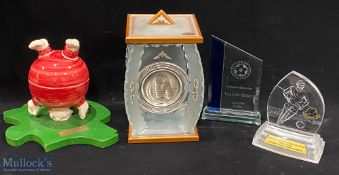 Wales FA International Football Plaques Trophies, to include glass Wales v Estonia 29/05/2009