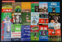 Collection of FAC final programmes to include 1971 (+ ticket + song sheet), 1972 Centenary Cup final