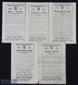 1950-1 Newport Rugby Programmes (5): Homes v Wasps, Cambridge Univ, Blackheath, Devonport Services