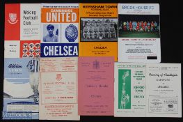Chelsea away football programmes (9) to incl 57/58 West Bromwich Albion, 59/60 Ashford Town, 63/64