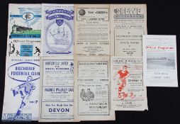 1955/56 Grimsby Town away match programmes v Workington, Scunthorpe Utd, Hartlepools Utd, Portsmouth