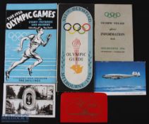 1956 Olympic Games official information handbook in the Olympic Village (52 pages), XVI Olympiad -