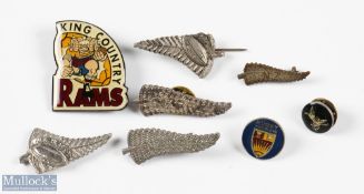 Rugby Badge Collection 'E' inc NZ Ferns etc (8): Super selection of five coveted NZ All Black silver