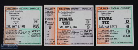 Tickets: 1971 & 1972 (+ counterfoil) FAC final match tickets; good. (2)