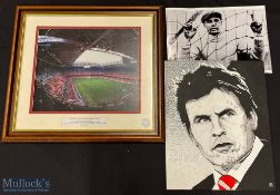 Wales Football Picture Photographs to include a 2001 framed picture of Cardiff Arms park, this was