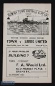 1949/50 Grimsby Town v Leeds Utd Div. 2 match programme 7 April 1950; slight crease, overall