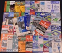 Selection of Manchester Utd away programmes 1949/50 Arsenal, Charlton Athletic (tear), 1954/55