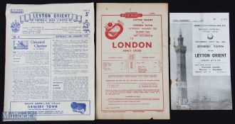 1956/57 Grimsby Town, British Rail Day Excursion card January 12th to London Kings Cross for match v