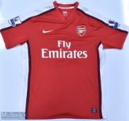 Arsenal 2009/10 Song No 17 match issue home football shirt Premier League badges to sleeves, Nike/