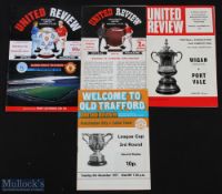 Selection of match programmes at Manchester United to include 1961/62 Liverpool v Preston NE (FAC