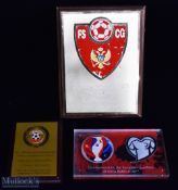 Wales FA International Football Plaques to include Wales v Montenegro 2nd Feb 2012 23cm x 31cm, 2012